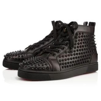 Louis – Sneakers alte – Pelle di vitello e borchie – Nero – Uomo Louis – Sneakers alte – Pelle di vitello e borchie – Nero – Uomo