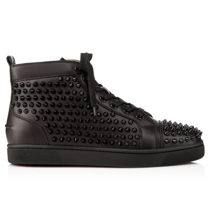 Louis – Sneakers alte – Pelle di vitello e borchie – Nero – Uomo Louis – Sneakers alte – Pelle di vitello e borchie – Nero – Uomo