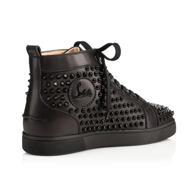 Louis – Sneakers alte – Pelle di vitello e borchie – Nero – Uomo Louis – Sneakers alte – Pelle di vitello e borchie – Nero – Uomo