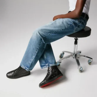 Louis – Sneakers alte – Pelle di vitello – Nero – Uomo