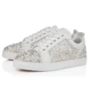 Louperla Jr – Sneakers – Raso crepe, pelle di vitello, strass e perle – Bianco – Uomo Louperla Jr – Sneakers – Raso crepe, pelle di vitello, strass e perle – Bianco – Uomo