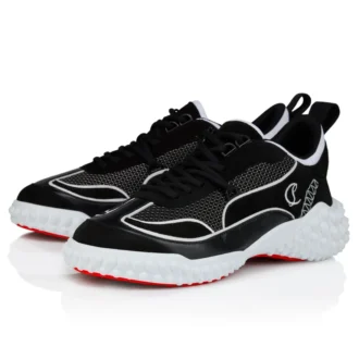 Mara – Sneakers – Pelle scamosciata, pelle di agnello nappa e mesh – Nero – Donna Mara – Sneakers – Pelle scamosciata, pelle di agnello nappa e mesh – Nero – Donna