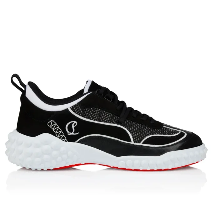 Mara – Sneakers – Pelle scamosciata, pelle di agnello nappa e mesh – Nero – Donna Mara – Sneakers – Pelle scamosciata, pelle di agnello nappa e mesh – Nero – Donna