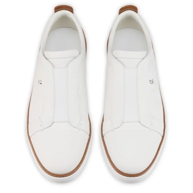 Marcontonio – Sneakers – Pelle di vitello – Bianco – Uomo