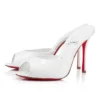 Me Dolly – Mules da 100 mm – Pelle di vitello verniciata – Bianco – Donna