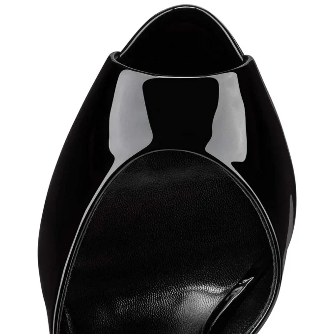 Me Dolly – Mules da 100 mm – Pelle di vitello verniciata – Nero – Donna