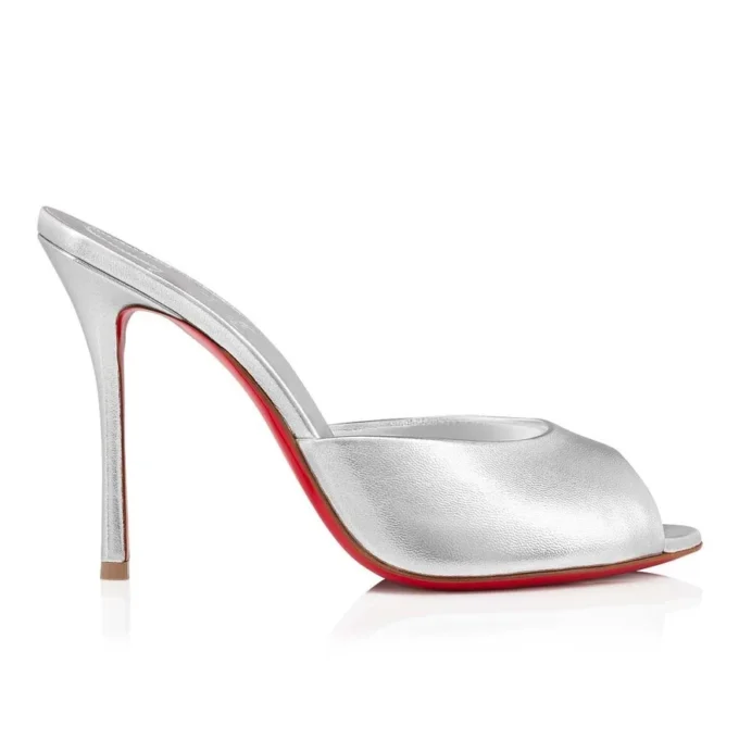 Me Dolly – Mules da 100 mm – Pelle nappa – Argento – Donna Me Dolly – Mules da 100 mm – Pelle nappa – Argento – Donna