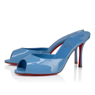 Me Dolly – Mules da 85 mm – Pelle di vitello verniciata – Ceruleo – Donna Me Dolly – Mules da 85 mm – Pelle di vitello verniciata – Ceruleo – Donna