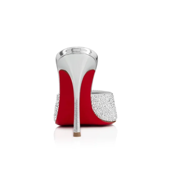 Me Dolly Strass – Mules da 100 mm – Pelle scamosciata e strass – Argento Me Dolly Strass – Mules da 100 mm – Pelle scamosciata e strass – Argento