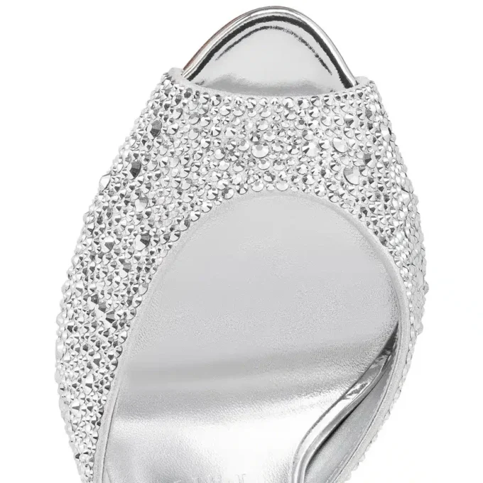 Me Dolly Strass – Mules da 100 mm – Pelle scamosciata e strass – Argento Me Dolly Strass – Mules da 100 mm – Pelle scamosciata e strass – Argento