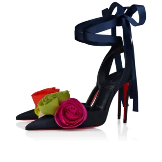 Mere Lachaise Lace up – Décolleté con cinturini da 100 mm – Taffetà di seta e raso crêpe – Last Night – Donna Mere Lachaise Lace up – Décolleté con cinturini da 100 mm – Taffetà di seta e raso crêpe – Last Night – Donna