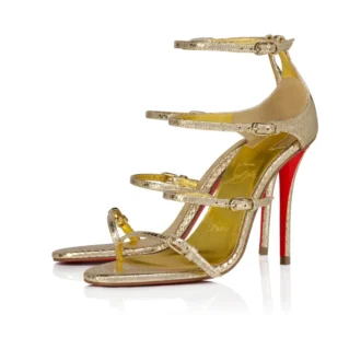 Millenium – Sandali con cinturini da 100 mm – Pelle di vitello – Oro antico – Donna Millenium – Sandali con cinturini da 100 mm – Pelle di vitello – Oro antico – Donna