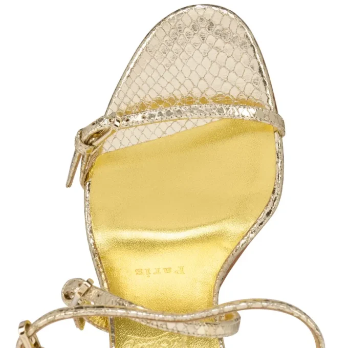 Millenium – Sandali con cinturini da 100 mm – Pelle di vitello – Oro antico – Donna Millenium – Sandali con cinturini da 100 mm – Pelle di vitello – Oro antico – Donna