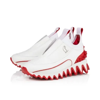 Mini Sharkyloub – Sneakers da corsa – Pelle di vitello e neoprene – Bianco – Bambini