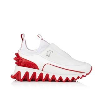 Mini Sharkyloub – Sneakers da corsa – Pelle di vitello e neoprene – Bianco – Bambini