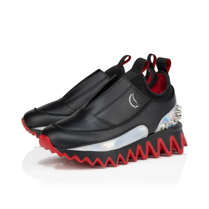 Mini Sharkyloub – Sneakers da corsa – Pelle di vitello e neoprene – Nero – Bambini Mini Sharkyloub – Sneakers da corsa – Pelle di vitello e neoprene – Nero – Bambini