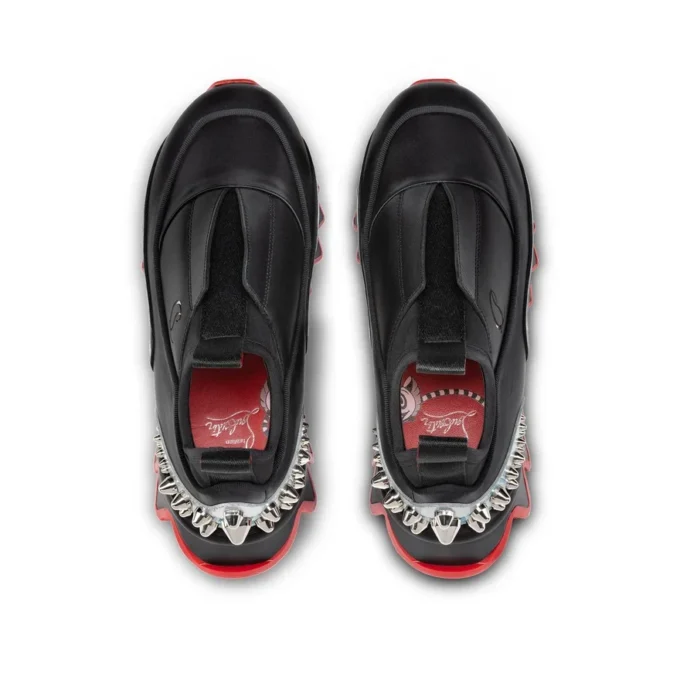 Mini Sharkyloub – Sneakers da corsa – Pelle di vitello e neoprene – Nero – Bambini Mini Sharkyloub – Sneakers da corsa – Pelle di vitello e neoprene – Nero – Bambini