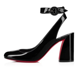 Miss Sab Sling – Décolleté da 85 mm – Vitello verniciato – Nero Miss Sab Sling – Décolleté da 85 mm – Vitello verniciato – Nero