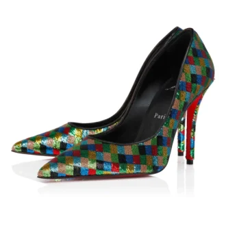 Miss Z Arlequin – Décolleté da 100 mm – Raso crêpe ricamato con micro-paillettes – Multicolore – Donna Miss Z Arlequin – Décolleté da 100 mm – Raso crêpe ricamato con micro-paillettes – Multicolore – Donna