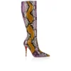 Miss Z Botta – Stivali da 100 mm – Pelle di pitone sfumato – Giallo Rhapsody – Donna