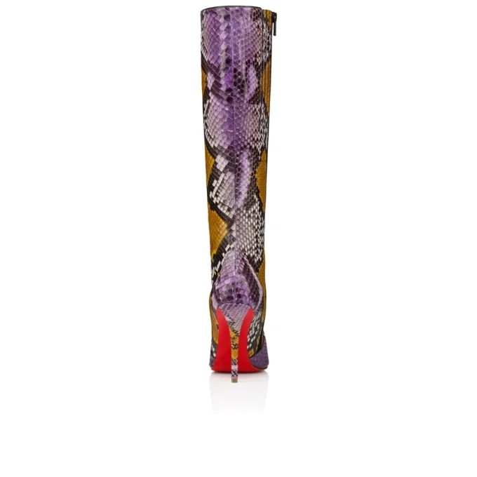 Miss Z Botta – Stivali da 100 mm – Pelle di pitone sfumato – Giallo Rhapsody – Donna