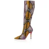Miss Z Botta – Stivali da 100 mm – Pelle di pitone sfumato – Giallo Rhapsody – Donna