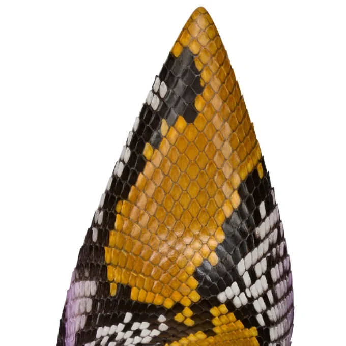 Miss Z Botta – Stivali da 100 mm – Pelle di pitone sfumato – Giallo Rhapsody – Donna