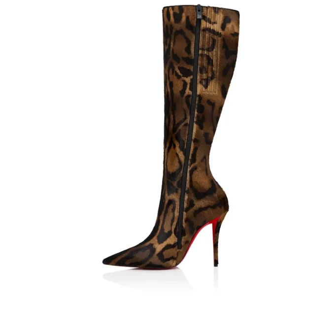 Miss Z Botta – Stivali da 100 mm – Pelle di vitello pelosa stampata “Bengali” – Marrone – Donna Miss Z Botta – Stivali da 100 mm – Pelle di vitello pelosa stampata “Bengali” – Marrone – Donna
