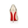 Miss Z – Décolleté da 100 mm – Pelle nappa di agnello laminata a rombi – Platino Chiaro – Donna