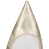 Miss Z – Décolleté da 100 mm – Pelle nappa di agnello laminata a rombi – Platino Chiaro – Donna