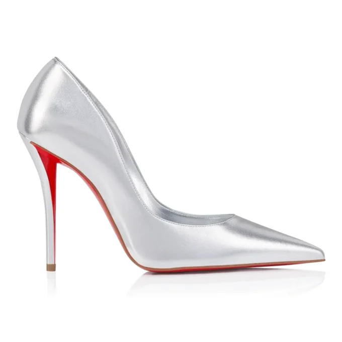 Miss Z – Décolleté da 100 mm – Pelle nappa laminata – Argento – Donna Miss Z – Décolleté da 100 mm – Pelle nappa laminata – Argento – Donna