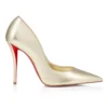 Miss Z – Décolleté da 100 mm – Pelle nappa laminata – Platino – Donna
