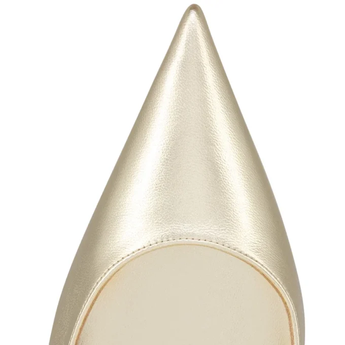Miss Z – Décolleté da 100 mm – Pelle nappa laminata – Platino – Donna