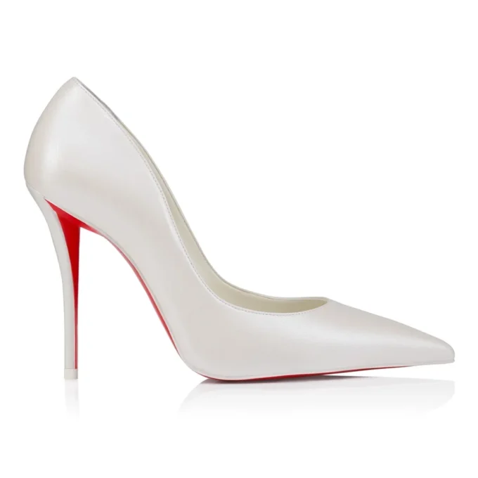 Miss Z – Décolleté da 100 mm – Pelle nappa perlata – Bianco – Donna Miss Z – Décolleté da 100 mm – Pelle nappa perlata – Bianco – Donna