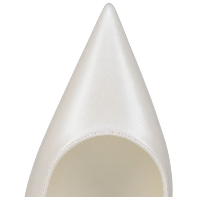 Miss Z – Décolleté da 100 mm – Pelle nappa perlata – Bianco – Donna Miss Z – Décolleté da 100 mm – Pelle nappa perlata – Bianco – Donna