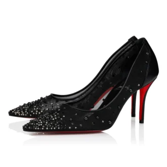 Miss Z Dregrastrass Perla – Décolleté 80 mm – Rete, pelle nappa, strass e perle – Nero – Donna Miss Z Dregrastrass Perla – Décolleté 80 mm – Rete, pelle nappa, strass e perle – Nero – Donna