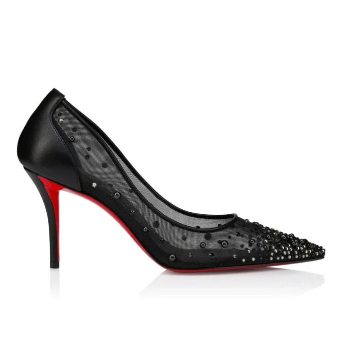 Miss Z Dregrastrass Perla – Décolleté 80 mm – Rete, pelle nappa, strass e perle – Nero – Donna Miss Z Dregrastrass Perla – Décolleté 80 mm – Rete, pelle nappa, strass e perle – Nero – Donna