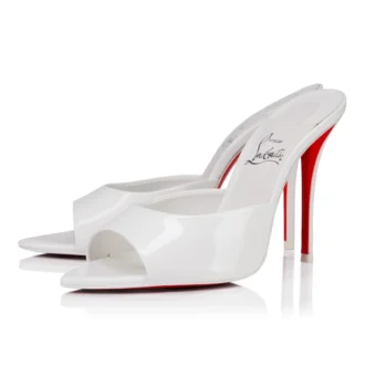 Miss Z Mule – Mules 100 mm – Pelle di vitello verniciata – Bianco – Donna Miss Z Mule – Mules 100 mm – Pelle di vitello verniciata – Bianco – Donna