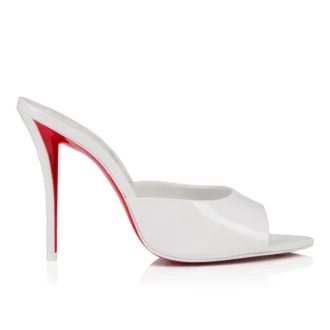 Miss Z Mule – Mules 100 mm – Pelle di vitello verniciata – Bianco – Donna Miss Z Mule – Mules 100 mm – Pelle di vitello verniciata – Bianco – Donna