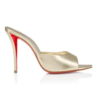 Miss Z Mule – Mules da 100 mm – Pelle di agnello nappa laminata – Platino – Donna Miss Z Mule – Mules da 100 mm – Pelle di agnello nappa laminata – Platino – Donna