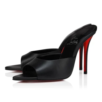 Miss Z Mule – Mules da 100 mm – Pelle di agnello nappa – Nero – Donna