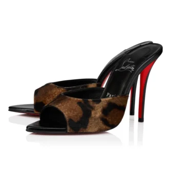 Miss Z Mule – Mules da 100 mm – Pelle di vitello pelosa stampata “Bengali”, pelle di capretto e pelle lucida – Marrone – Donna Miss Z Mule – Mules da 100 mm – Pelle di vitello pelosa stampata “Bengali”, pelle di capretto e pelle lucida – Marrone – Donna