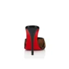 Miss Z Mule – Mules da 100 mm – Pelle di vitello pelosa stampata “Bengali”, pelle di capretto e pelle lucida – Marrone – Donna