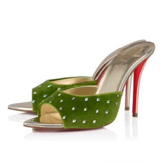 Miss Z Mule Strass Losanges – Mules da 100 mm – Velluto e strass – Haiiro – Donna Miss Z Mule Strass Losanges – Mules da 100 mm – Velluto e strass – Haiiro – Donna