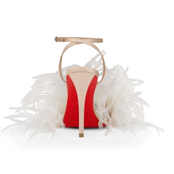 Miss Z Poupi – Sandali con cinturini da 100 mm – Raso crepe – Blush – Donna