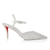 Miss Z Riviera Strass – Décolleté con cinturini da 80 mm – Rete, pelle nappa e perle – Bianco – Donna Miss Z Riviera Strass – Décolleté con cinturini da 80 mm – Rete, pelle nappa e perle – Bianco – Donna