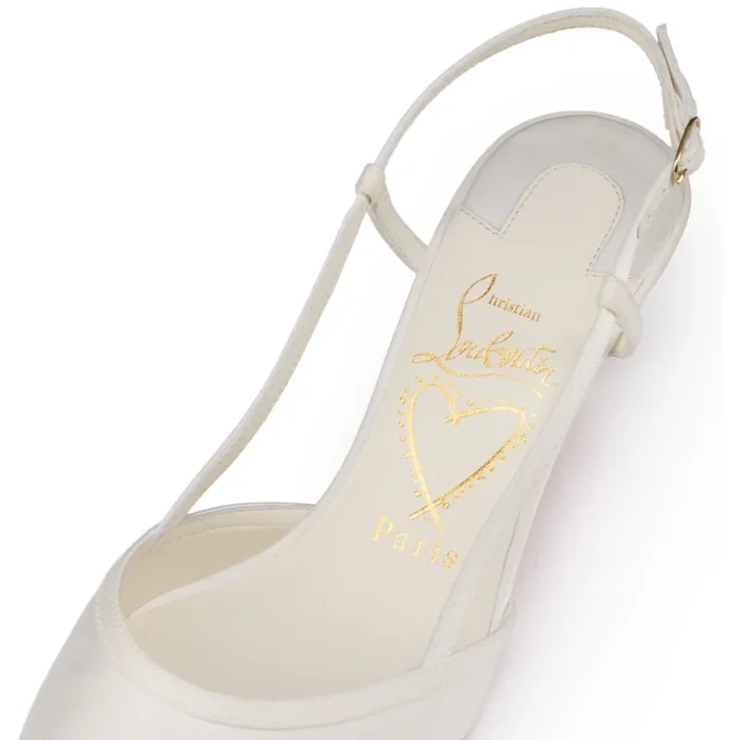 Miss Z Sling – Décolleté con cinturino posteriore da 60 mm – Raso crêpe – Avorio – Donna Miss Z Sling – Décolleté con cinturino posteriore da 60 mm – Raso crêpe – Avorio – Donna