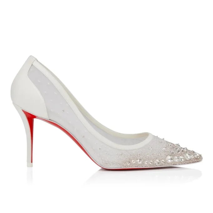 Miss Z Sparkling – Décolleté da 80 mm – Rete e strass – Versione avorio – Donna Miss Z Sparkling – Décolleté da 80 mm – Rete e strass – Versione avorio – Donna