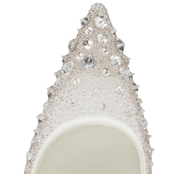 Miss Z Sparkling – Décolleté da 80 mm – Rete e strass – Versione avorio – Donna Miss Z Sparkling – Décolleté da 80 mm – Rete e strass – Versione avorio – Donna