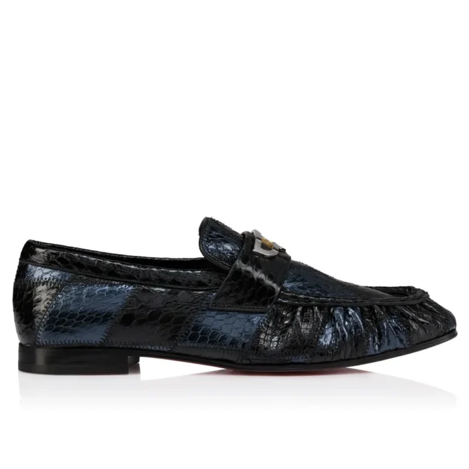 Mocallista – Mocassini – Pelle di serpente d’acqua patchwork – Nero – Donna Mocallista – Mocassini – Pelle di serpente d’acqua patchwork – Nero – Donna